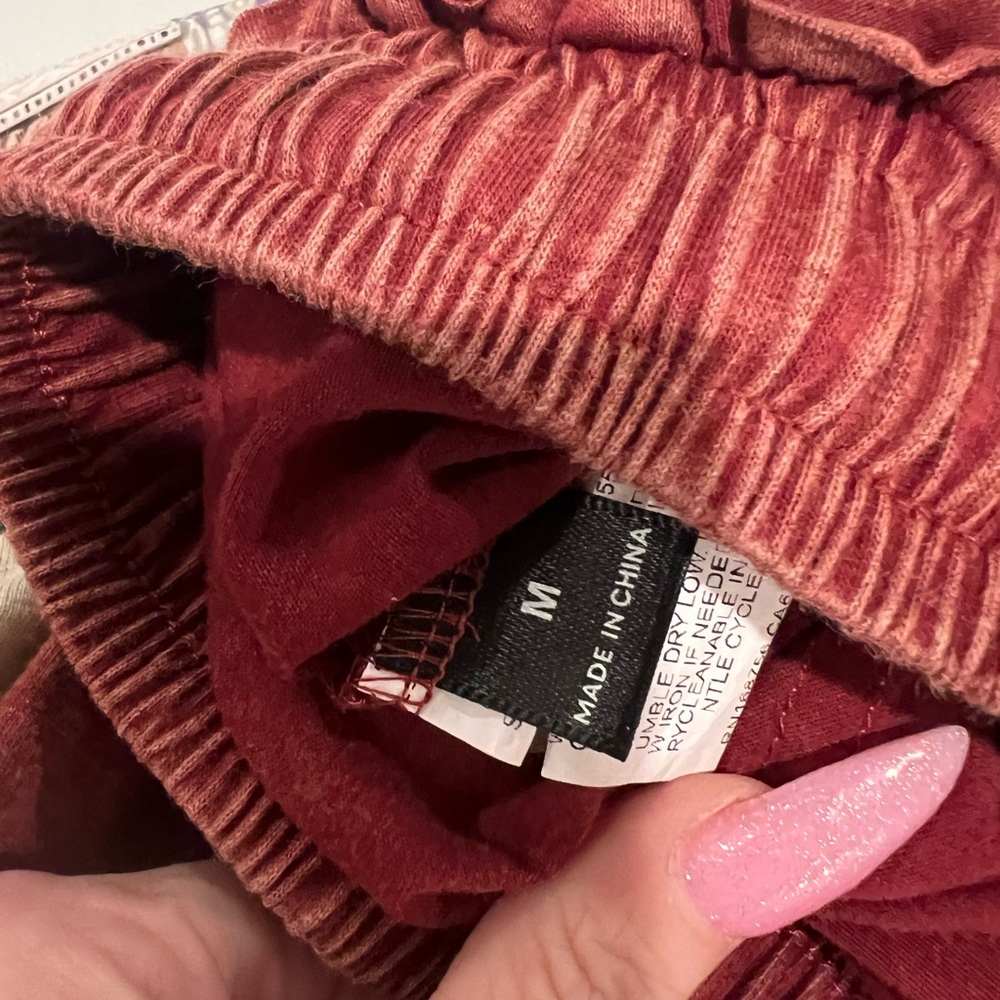 Boutique Patchwork Drawstring Bottoms, MED NWOT N… - image 7